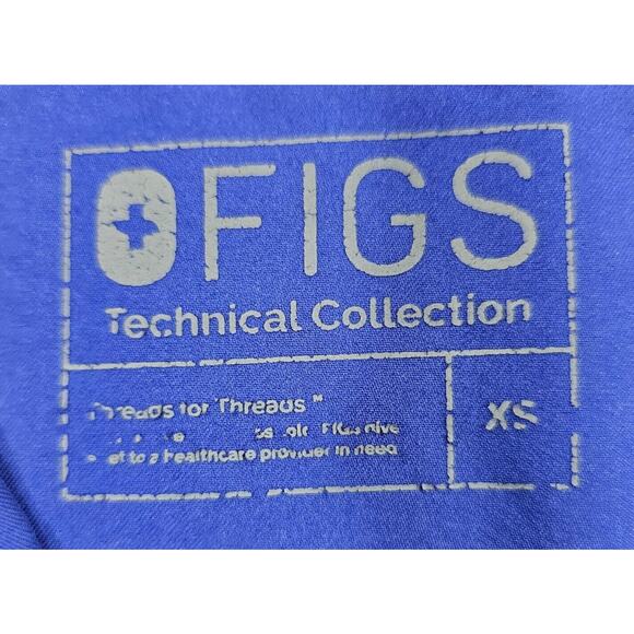 FIGS Technical Scrub Top FW1000 Nurse Catarina Pocket Blue WOMENS SIZE XS - Picture 4 of 9